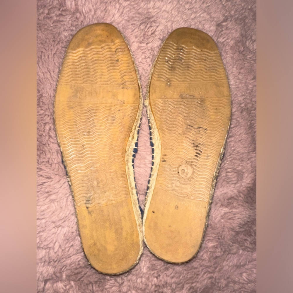 Soludos women’s espadrille blue slip on flats 9.5 vacation spring summer - Picture 8 of 11